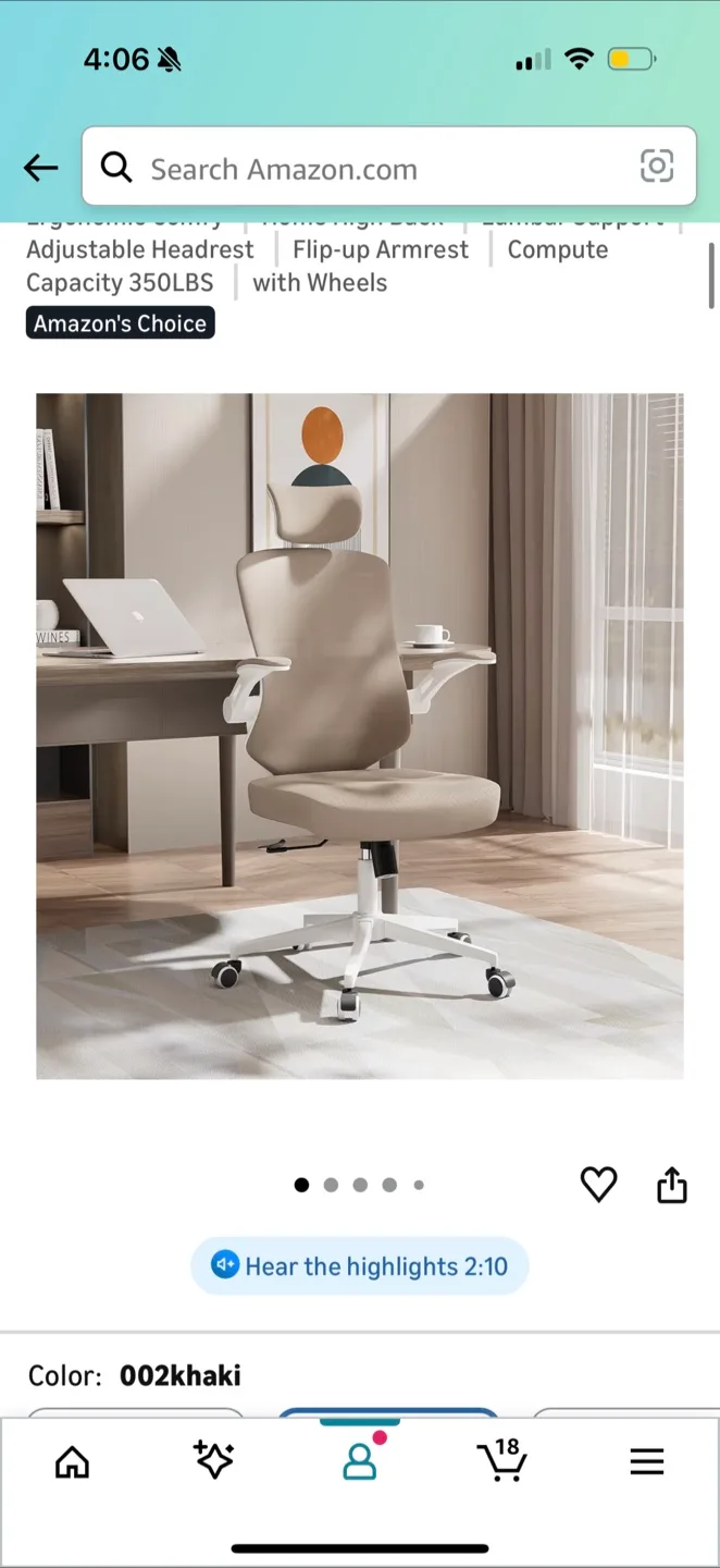 Ergonomic Office Chair - Khaki