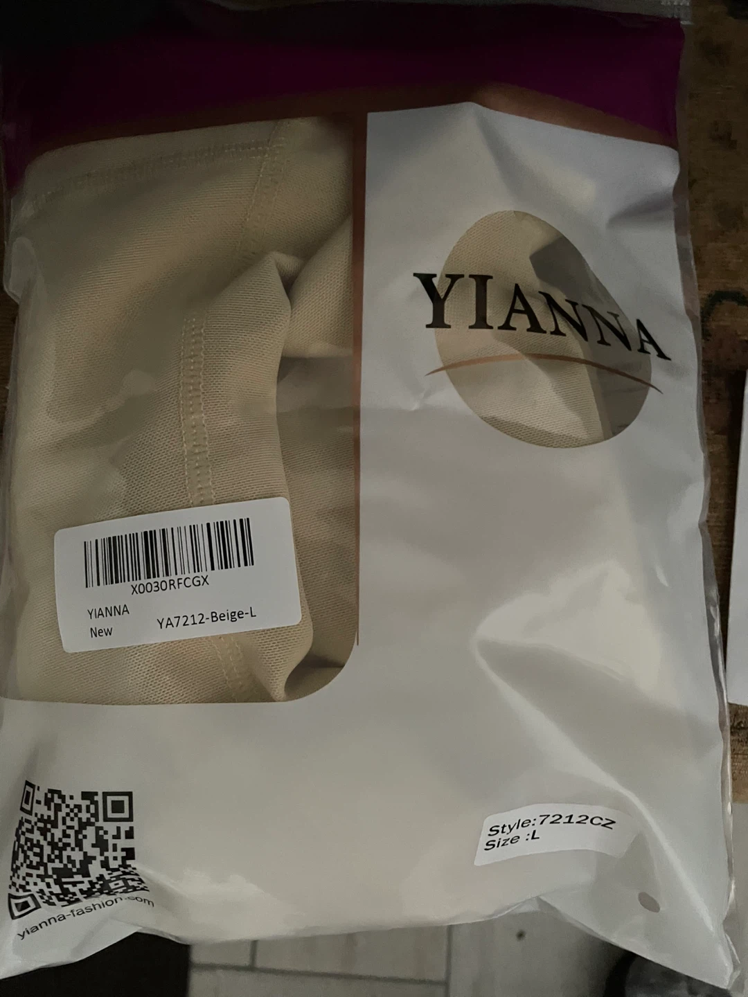 New YIANNA Beige Shapewear - Size L