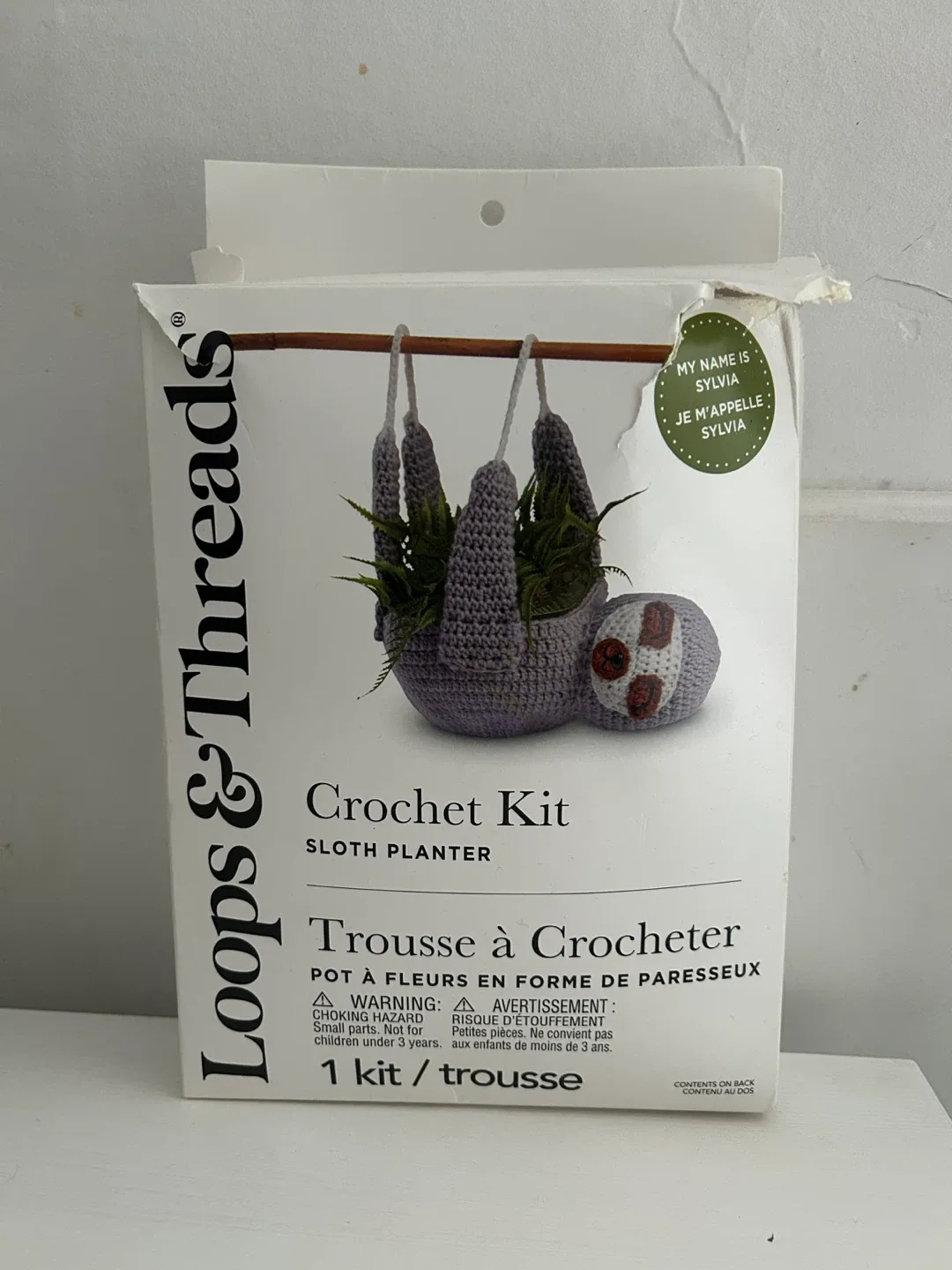 Loops & Threads Crochet Kit - Sloth Planter