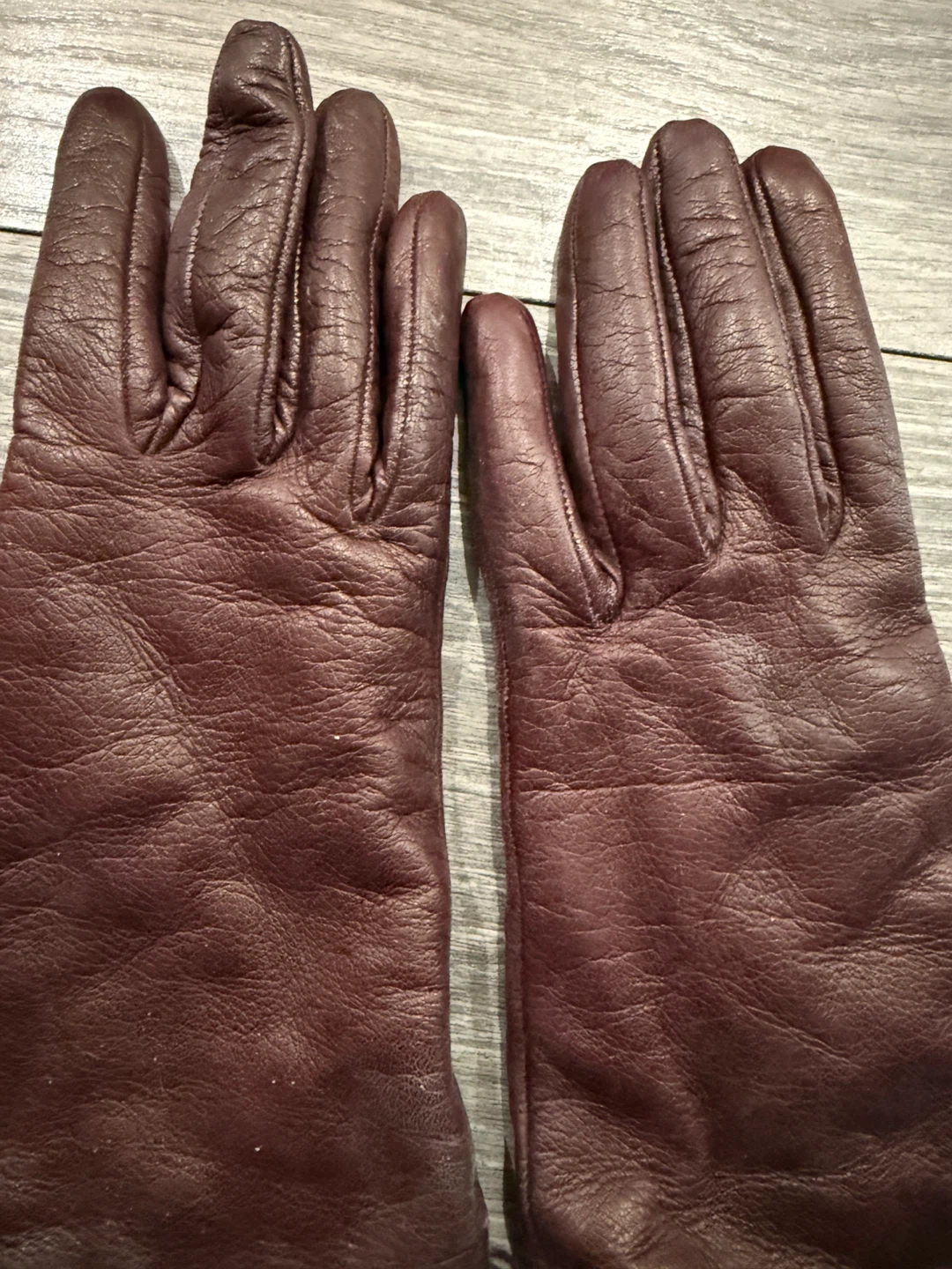 Leather & Cashmere Gloves Size 6.5 - photo 2