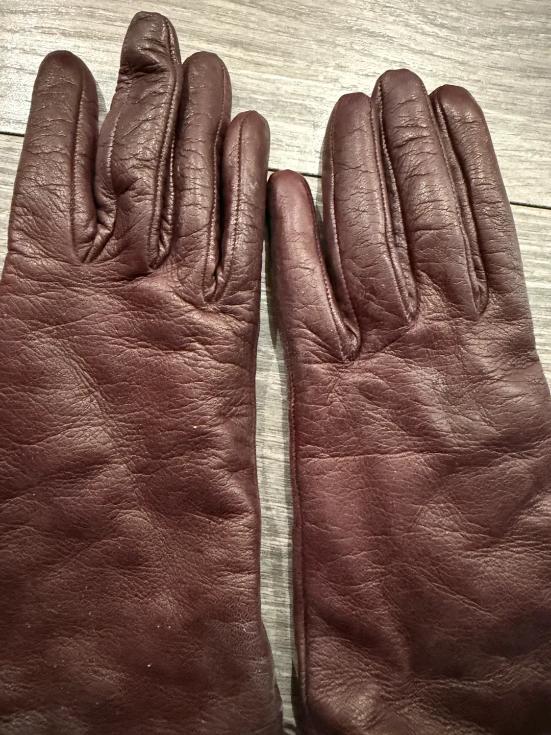 Leather & Cashmere Gloves Size 6.5 image indicator(2)