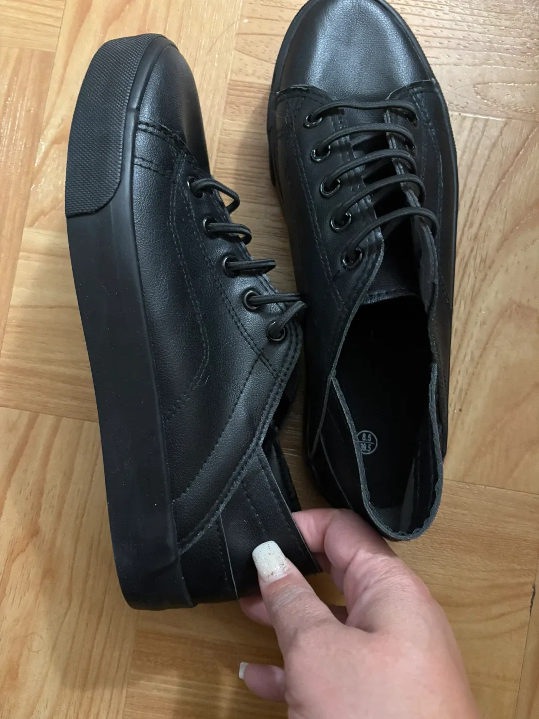 Black Sneakers Size 8.5