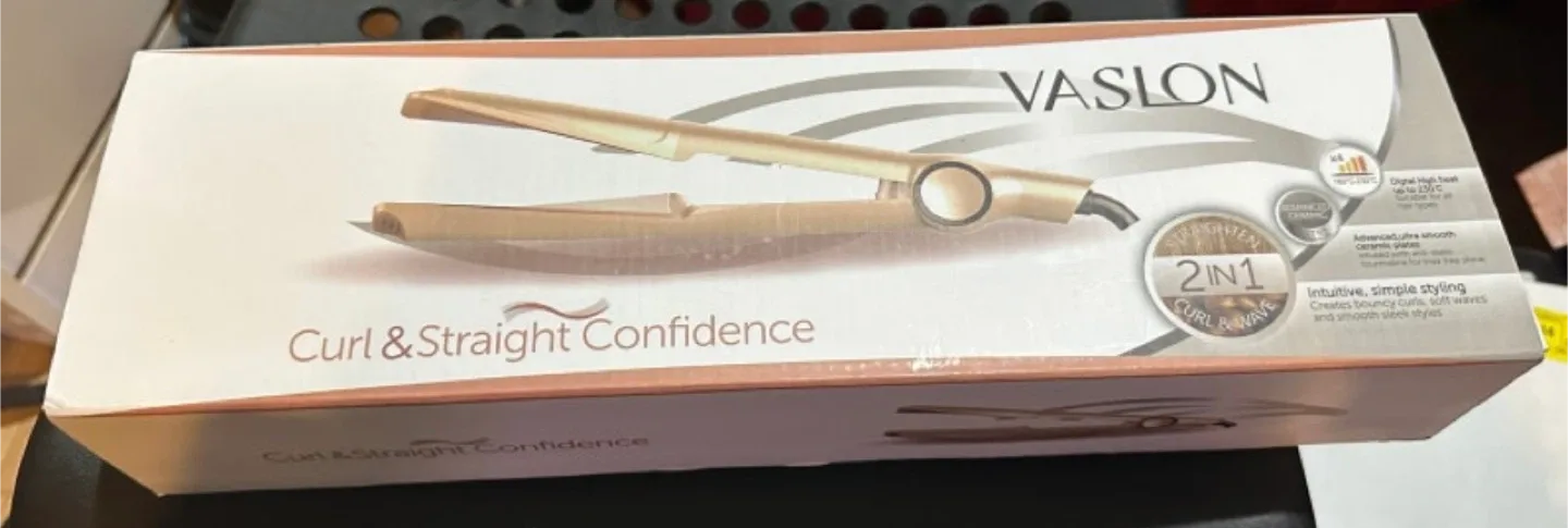 Vaslon 2-in-1 Hair Curler & Straightener