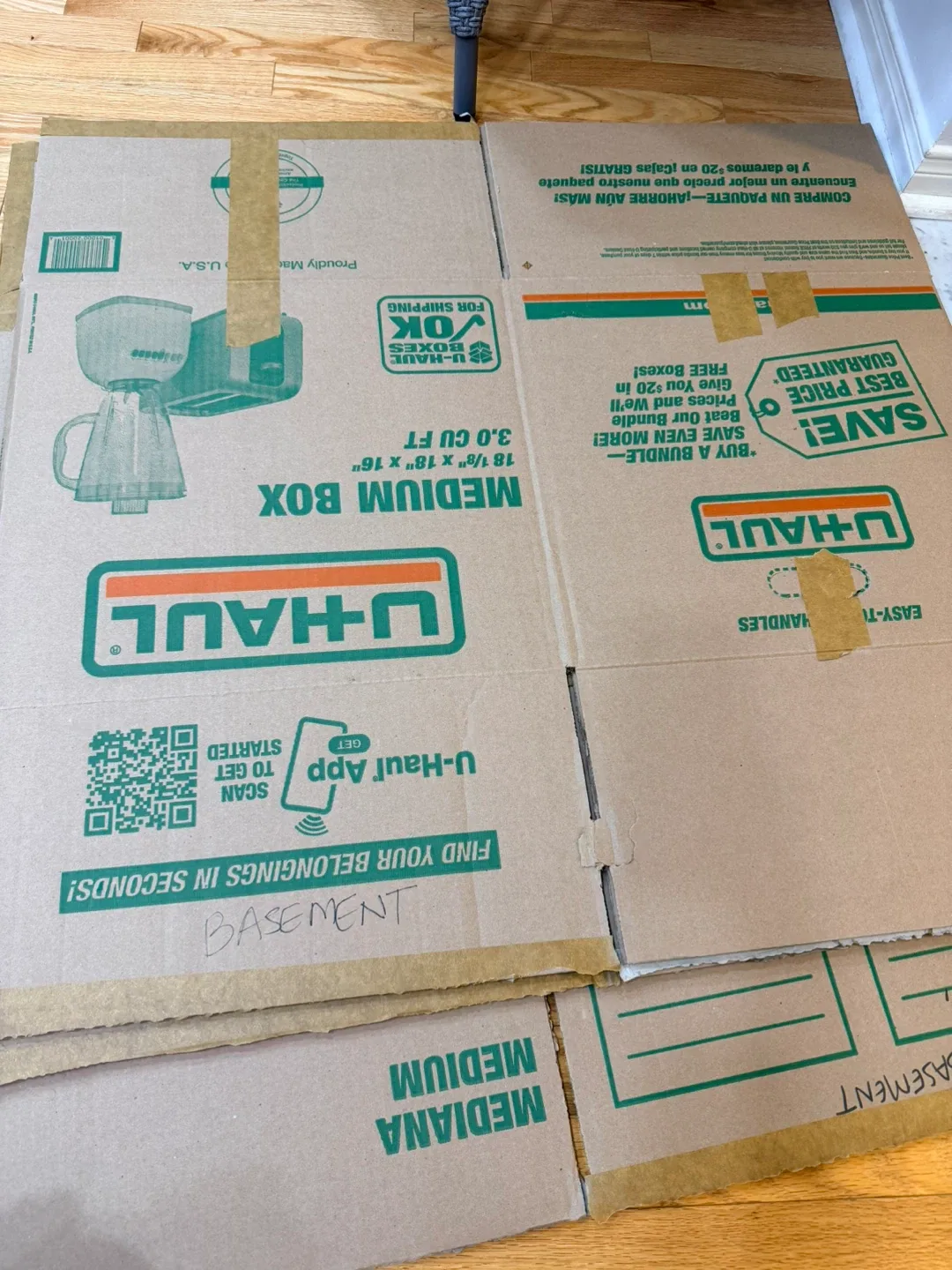 Uhaul medium, large , small moving boxes take all for $5