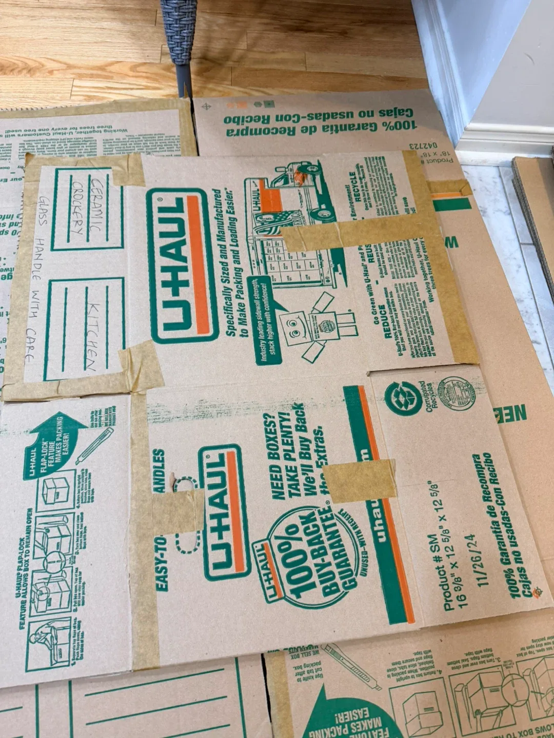 Uhaul medium, large , small moving boxes take all for $5 image indicator(3)