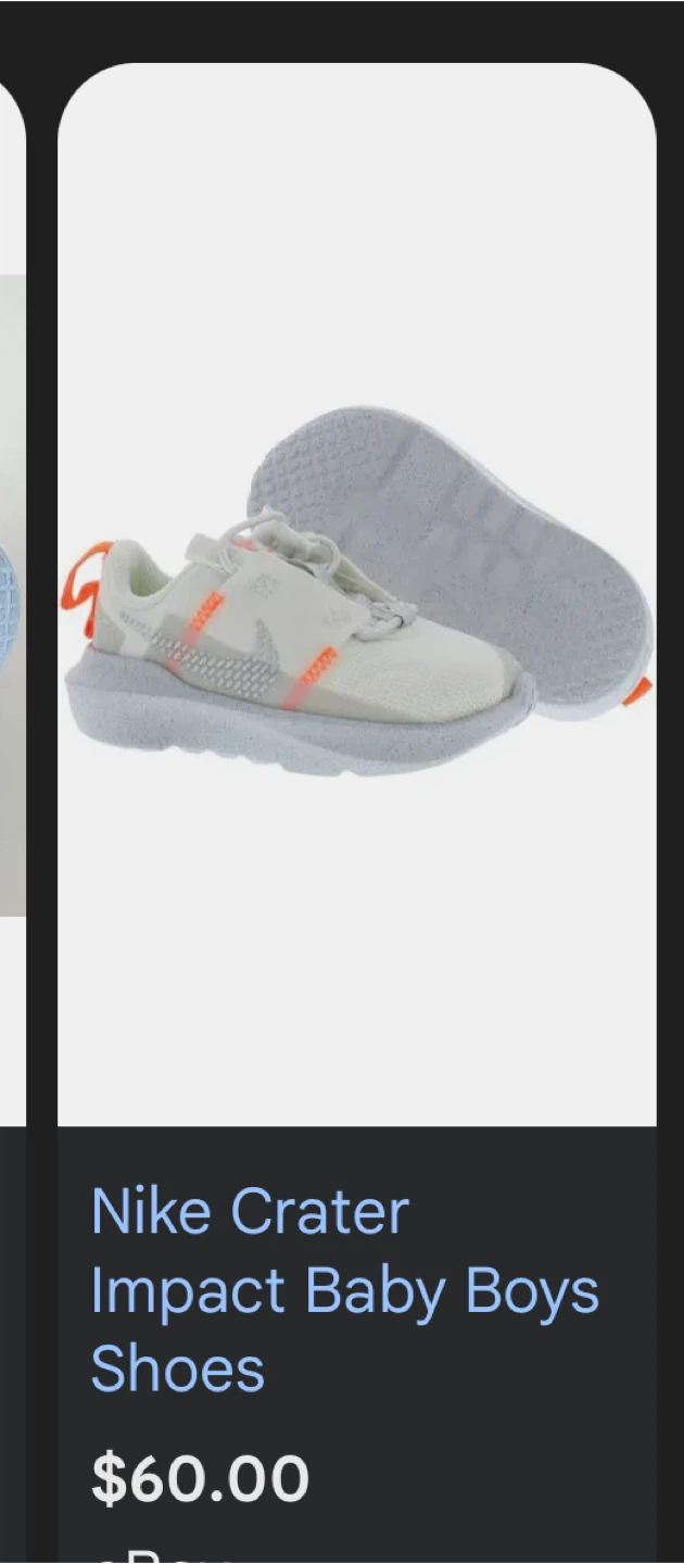 Nike Crater Impact Baby/Boys Shoes - Size 5C