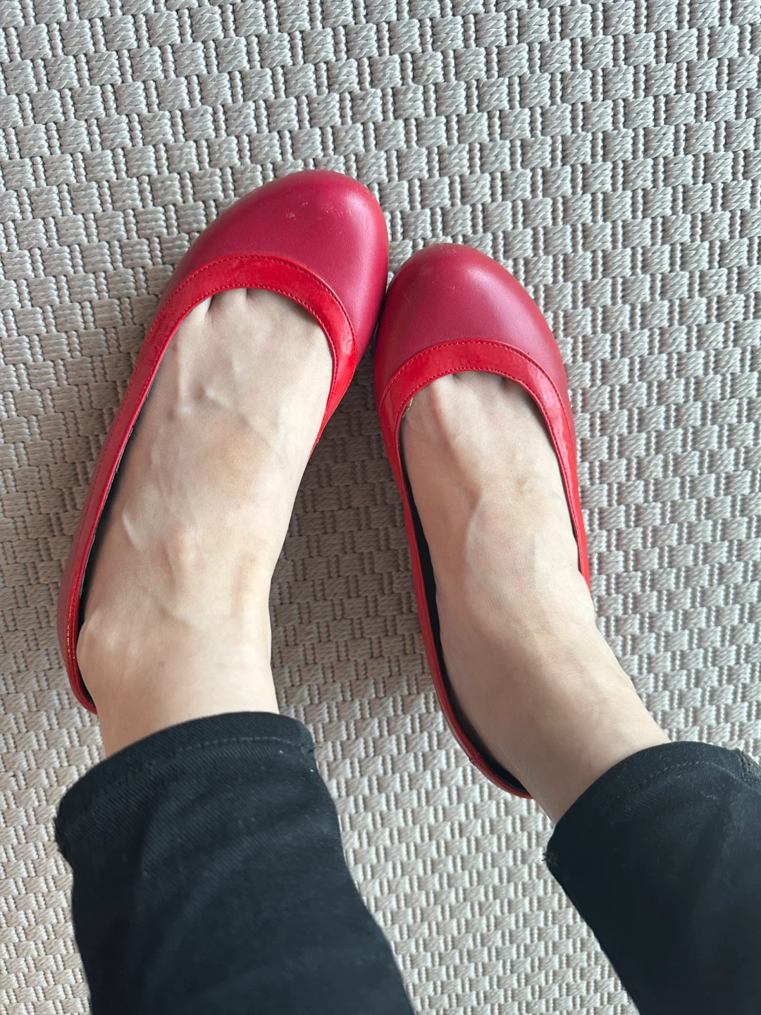Red Leather Shoes, size 6.5 - photo 2