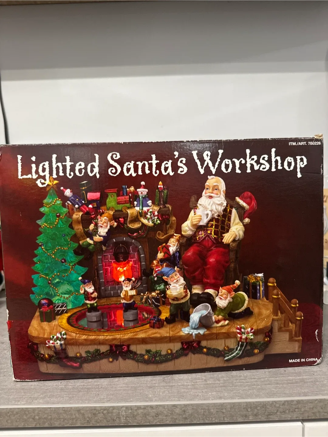 Vintage Lighted Santa's Workshop