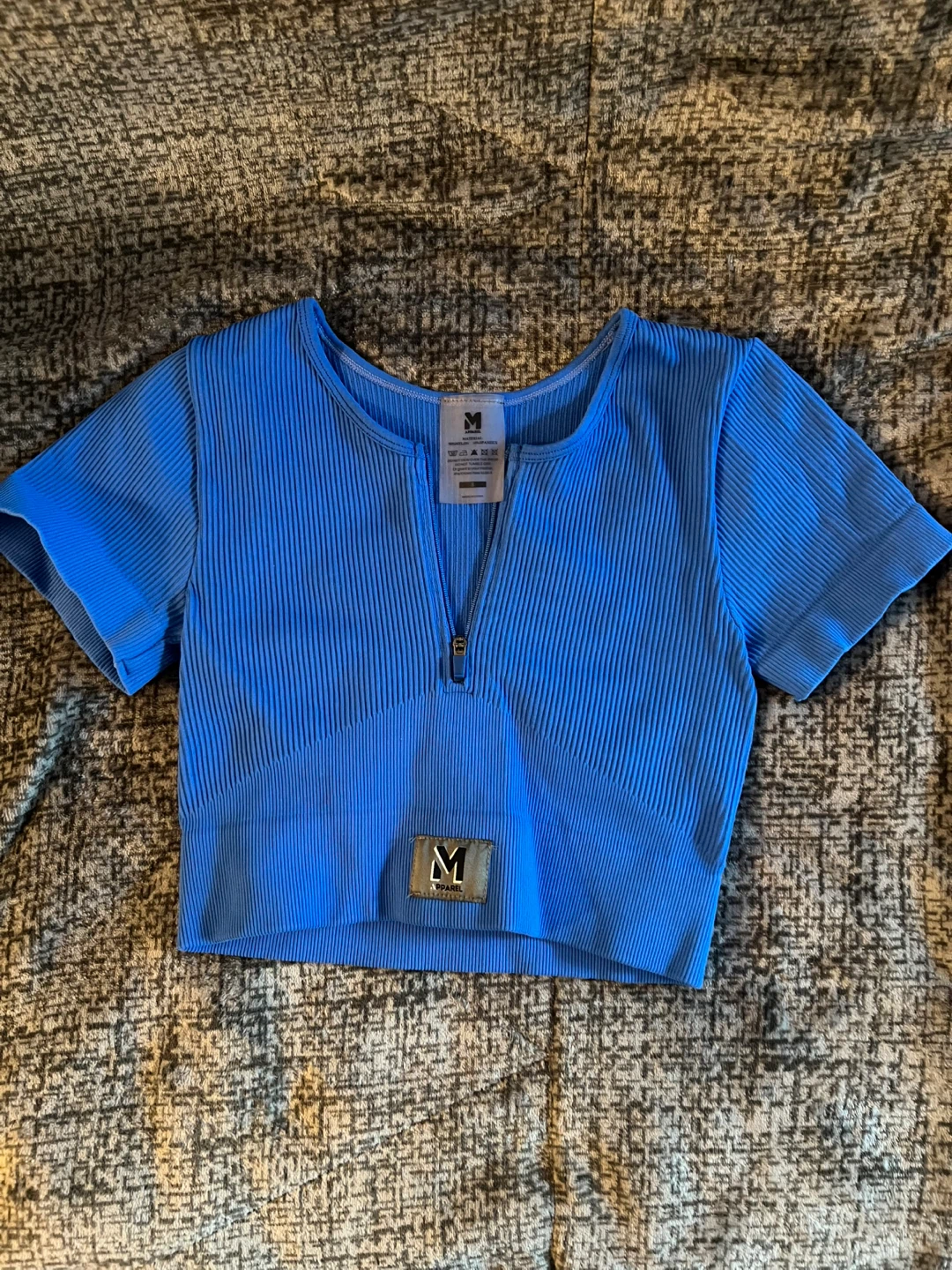 M Activewear Blue Ribbed Leggings