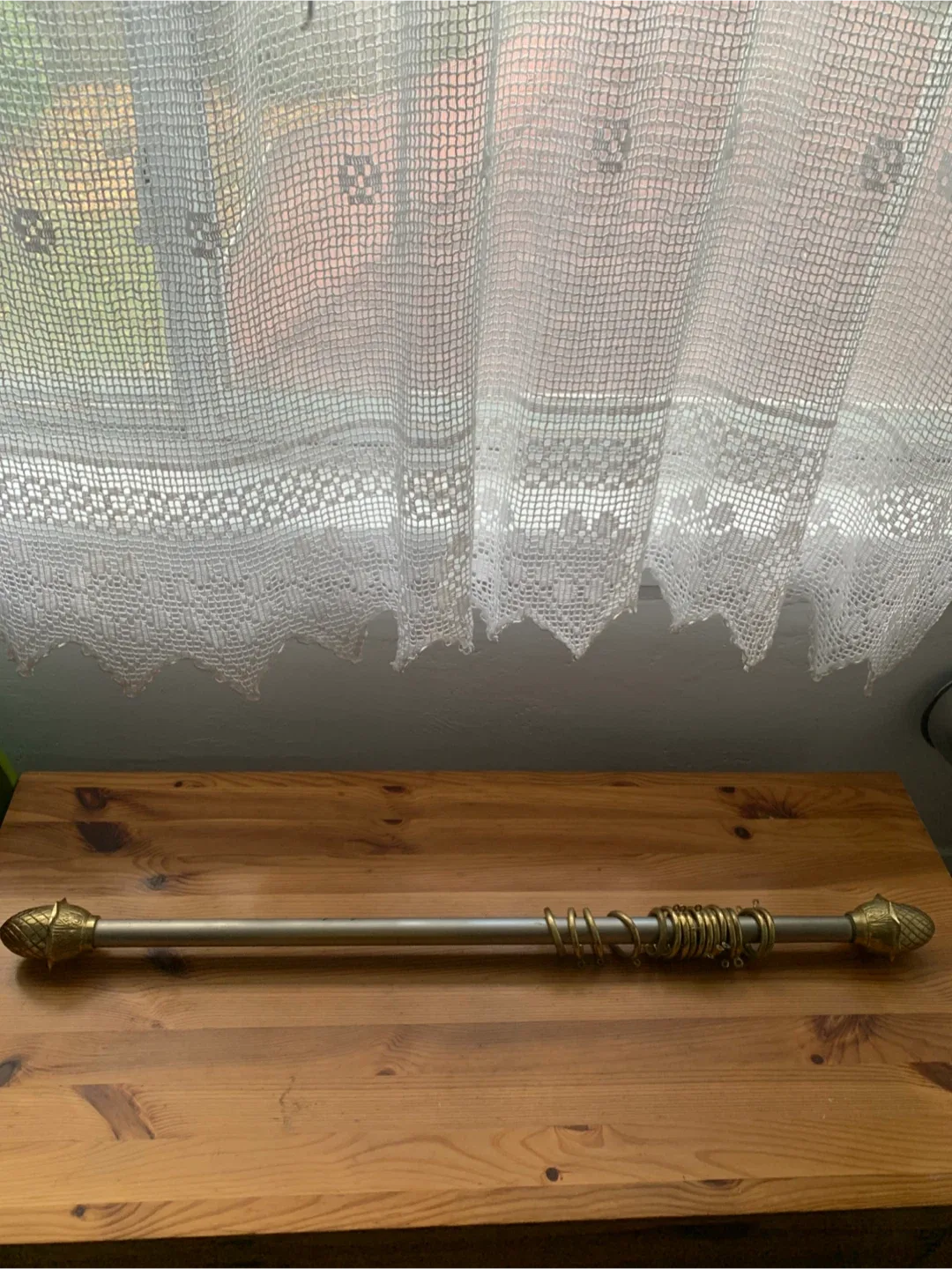Brass Curtain Rod with Rings