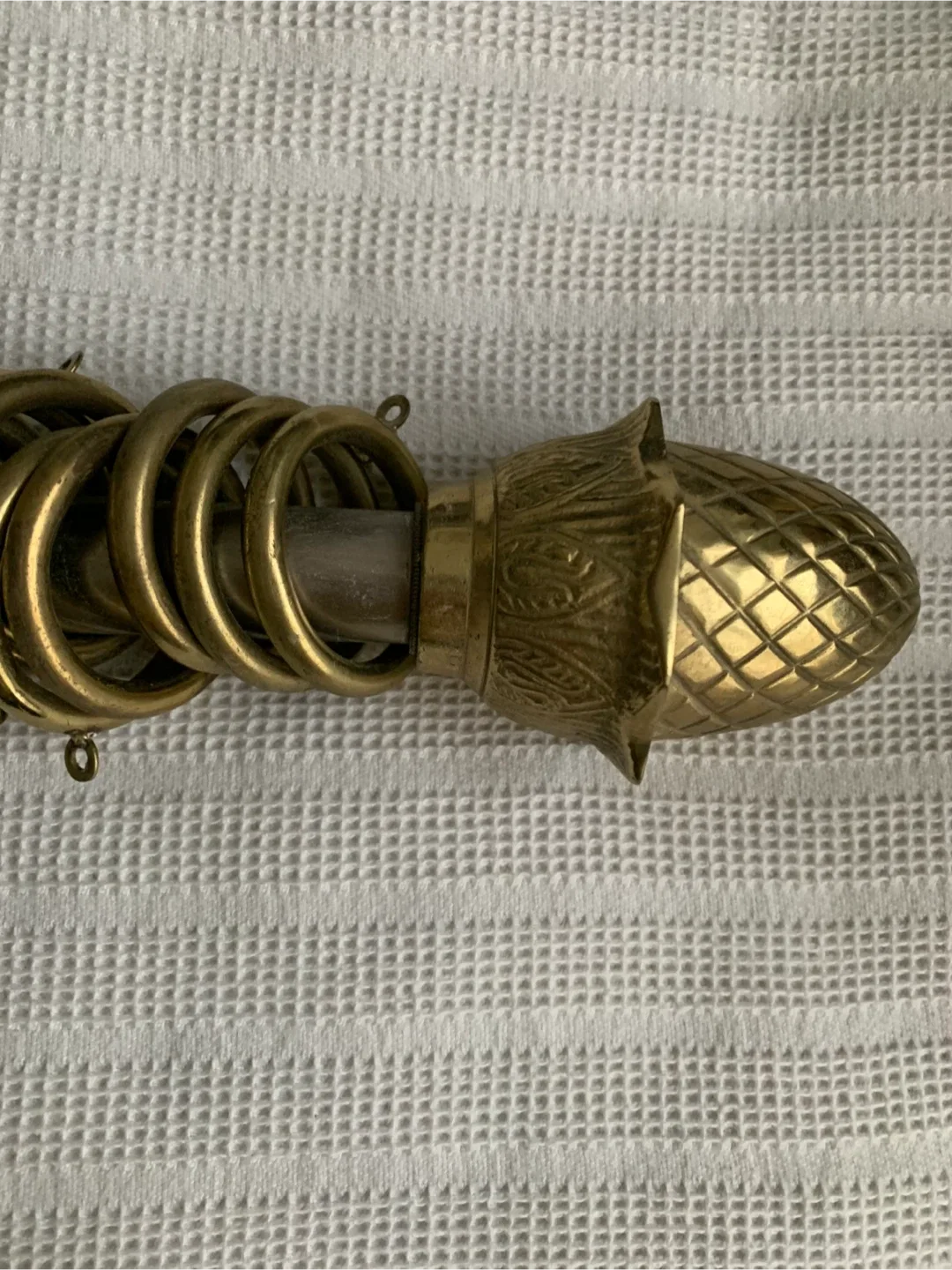 Brass Curtain Rod with Rings image indicator(4)