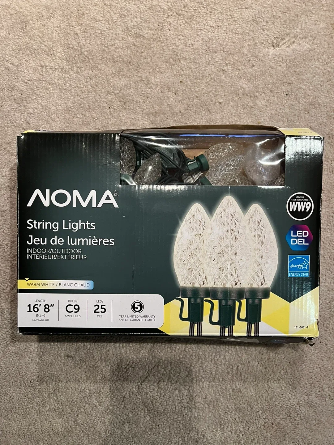 NOMA String Lights, 16' 8", New in Box
