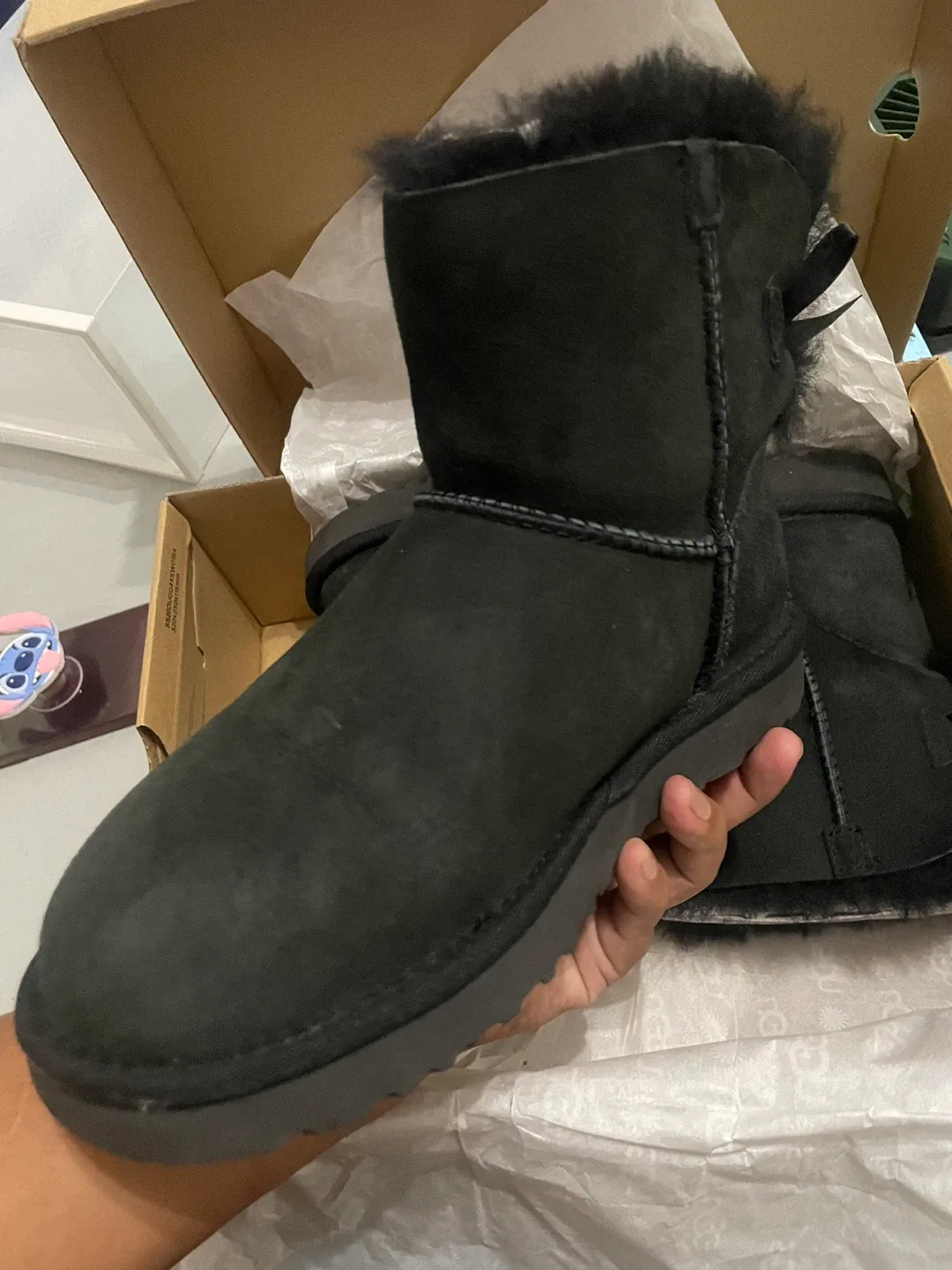 UGG Mini Bailey Bow II Black, Size 6 image indicator(4)