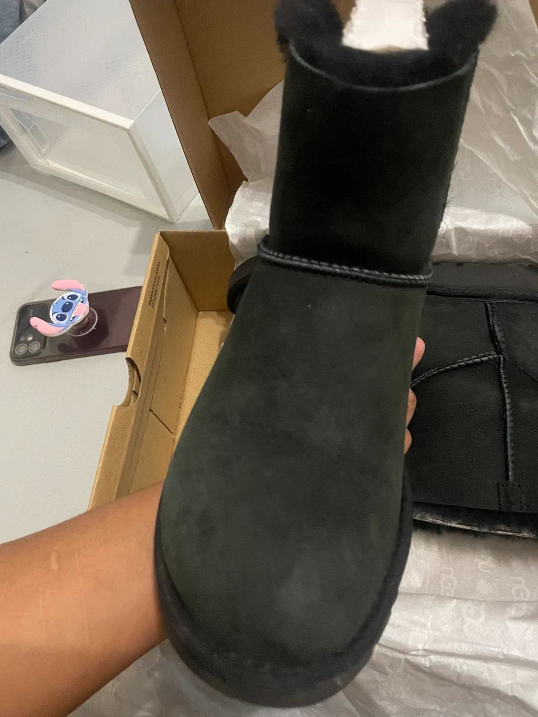 UGG Mini Bailey Bow II Black, Size 6 image indicator(5)