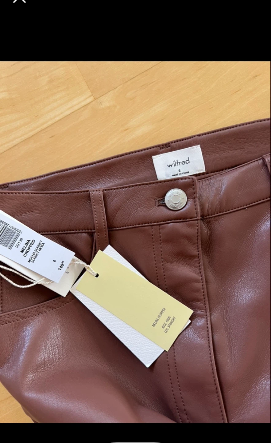 NWT Wilfred Melina Leather Pants - Size S - photo 3