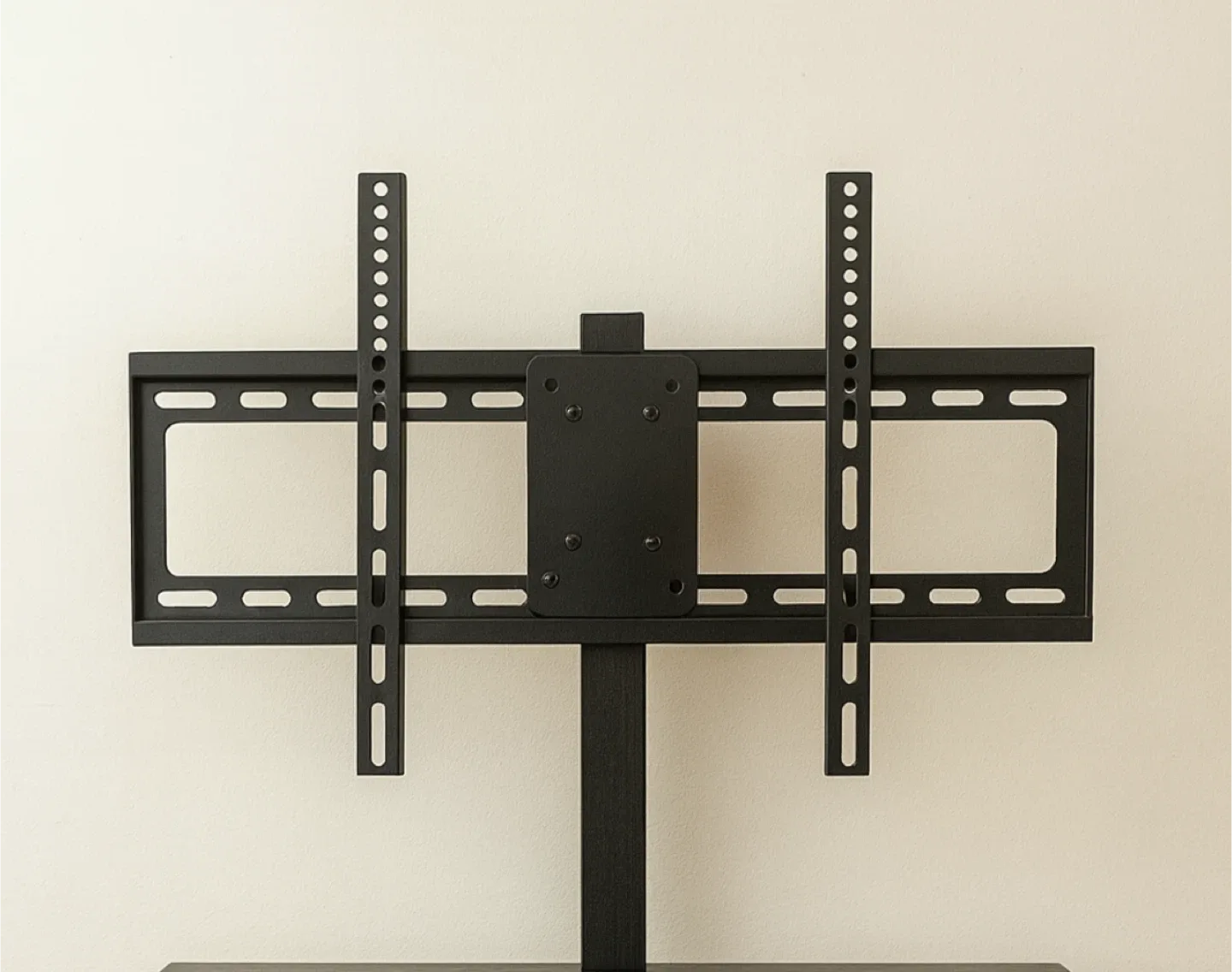 Black Glass TV Stand with Mount
