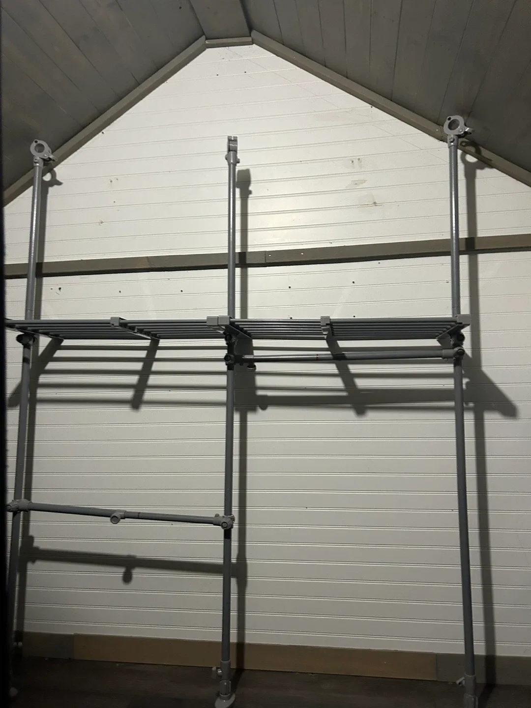 Grey Metal Expandable Clothing Rack image indicator(3)