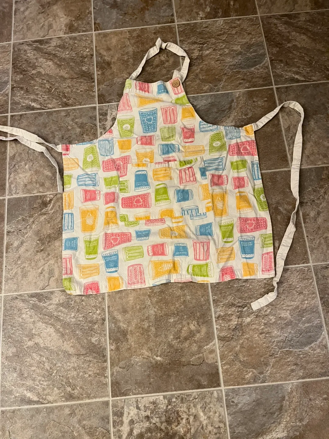 Cute Cup Print Apron