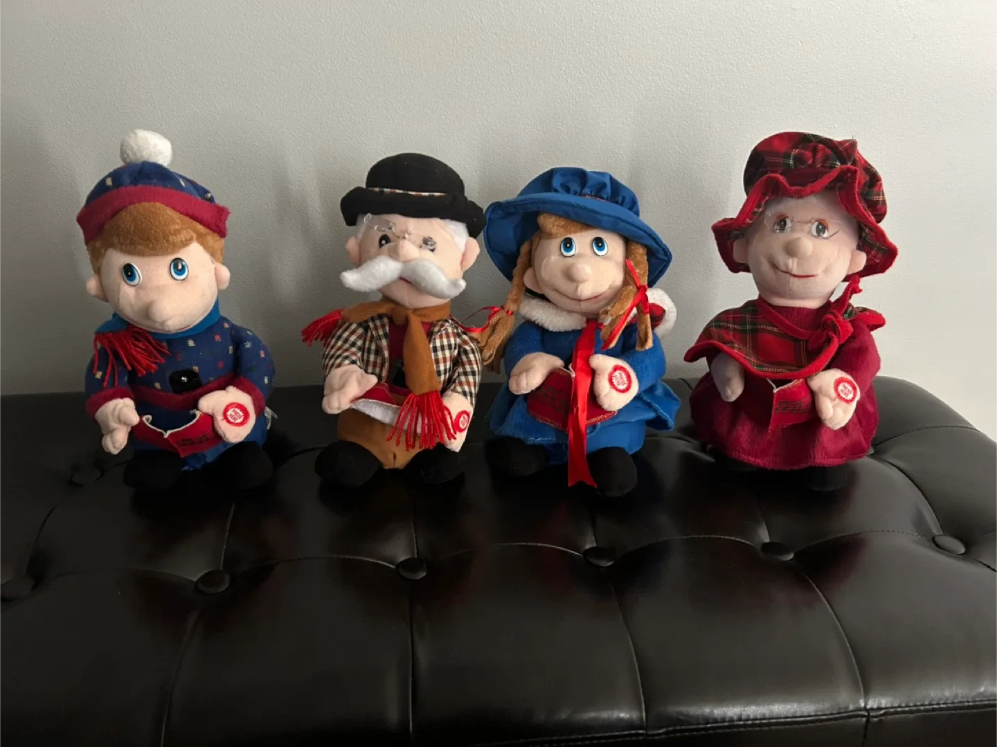Vintage Christmas Caroler Plush Dolls (Set of 4)