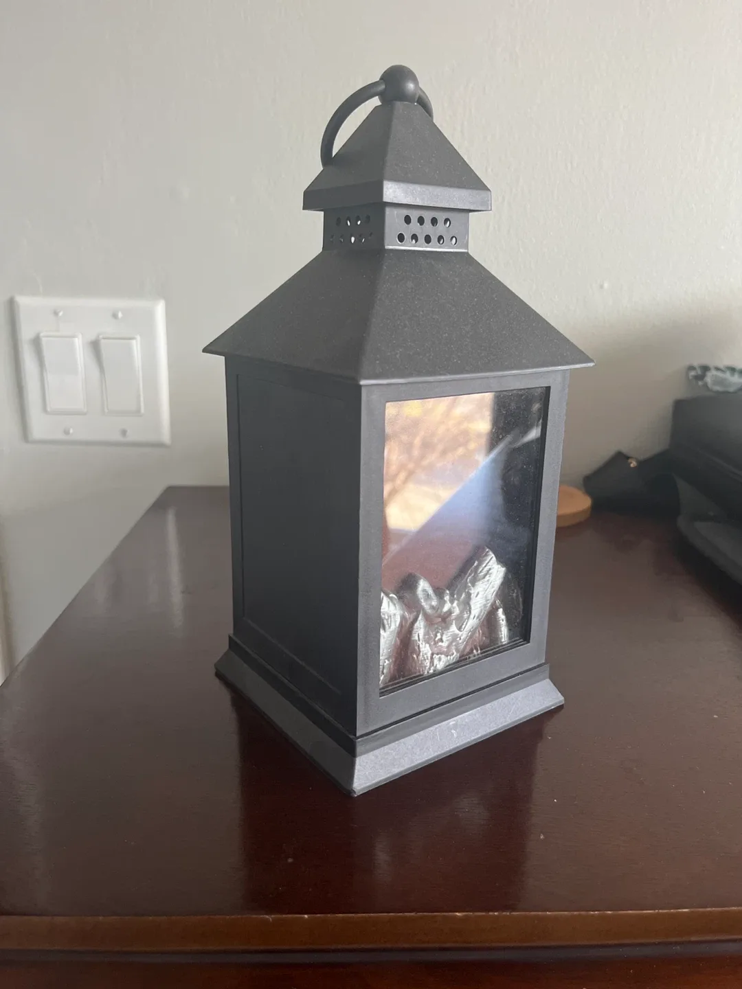 Black Decorative Fireplace Lantern