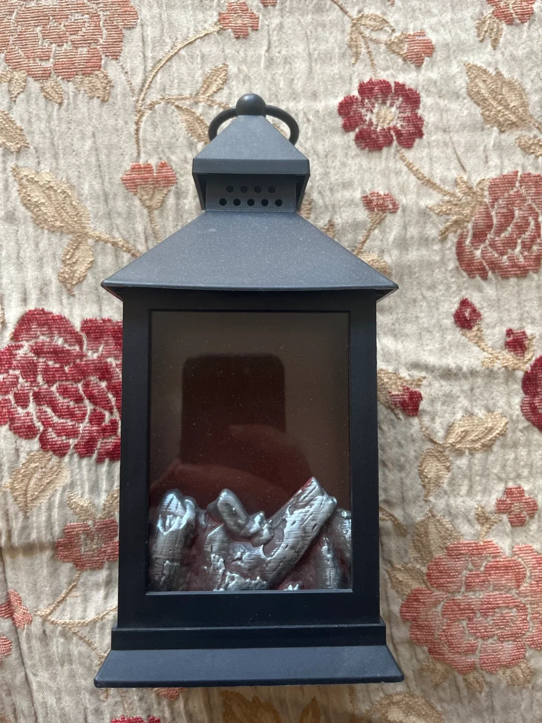Black Decorative Fireplace Lantern image indicator(3)