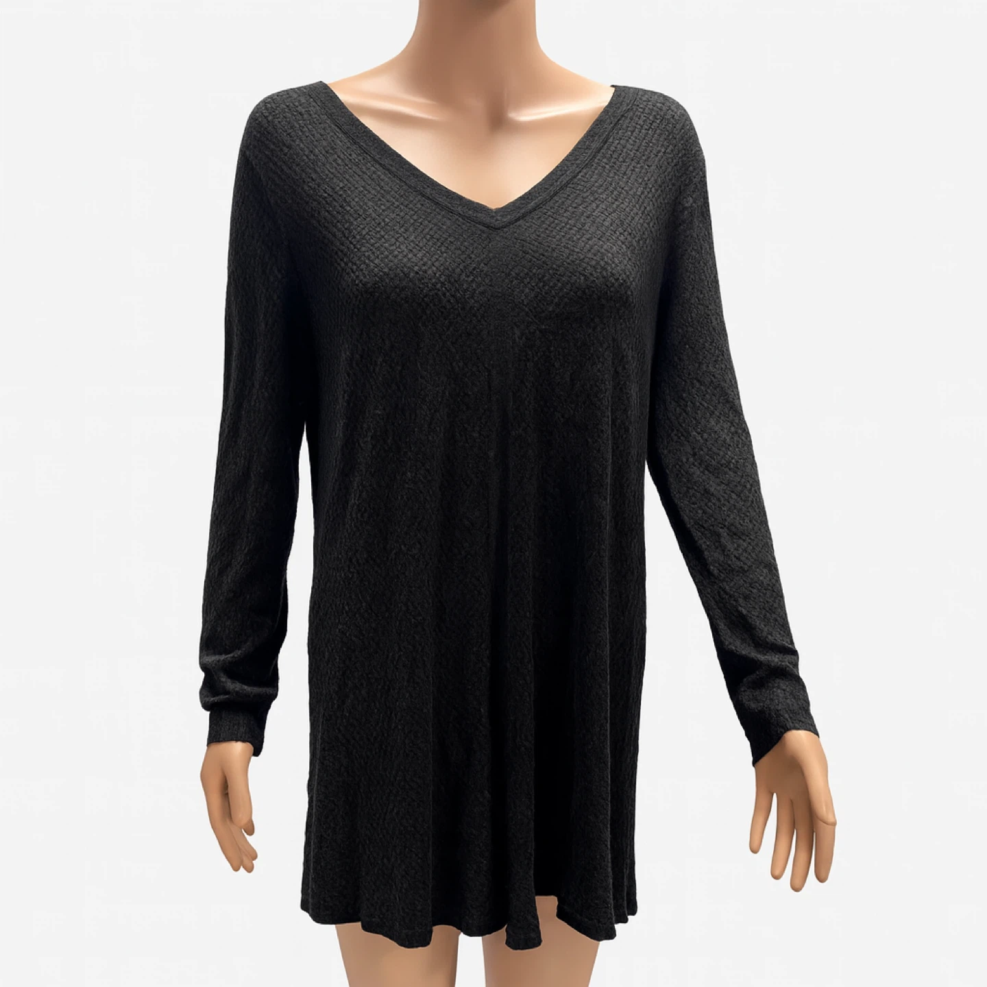 Laura Plus 1X Black Textured Knit Tunic – New With Tag - photo 2