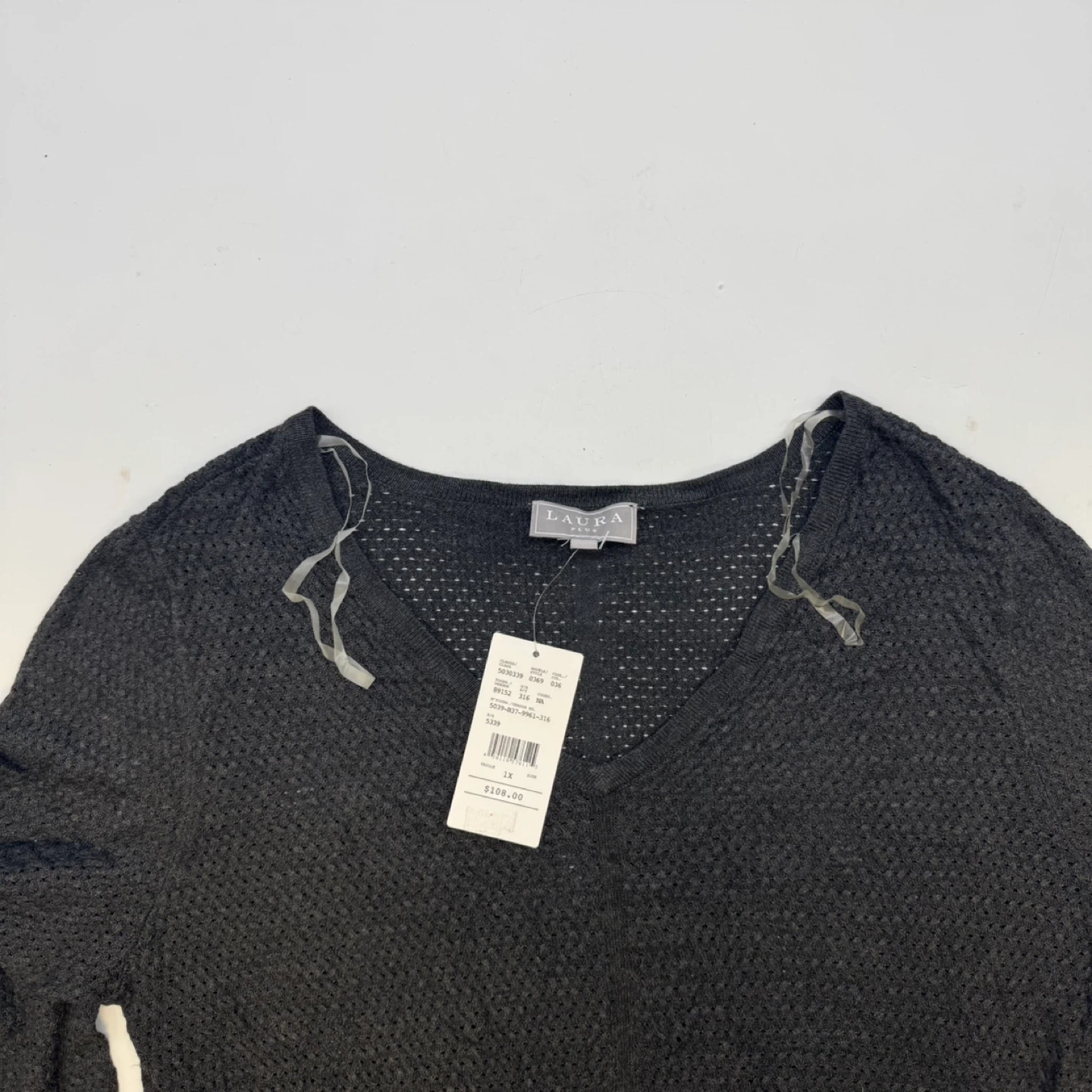 Laura Plus 1X Black Textured Knit Tunic – New With Tag - photo 5