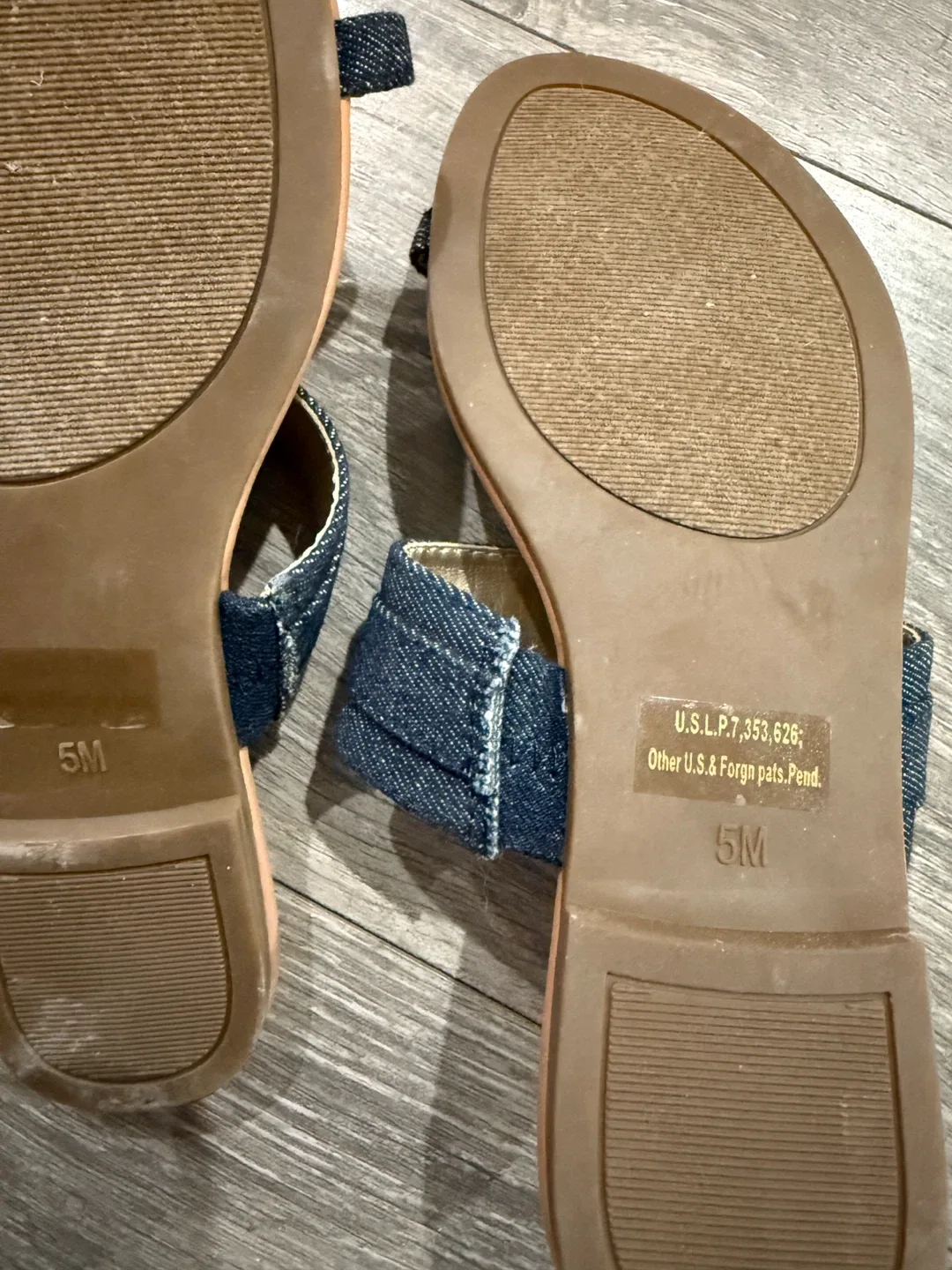 Guess Denim Toe Ring Sandals - Size 5M image indicator(2)