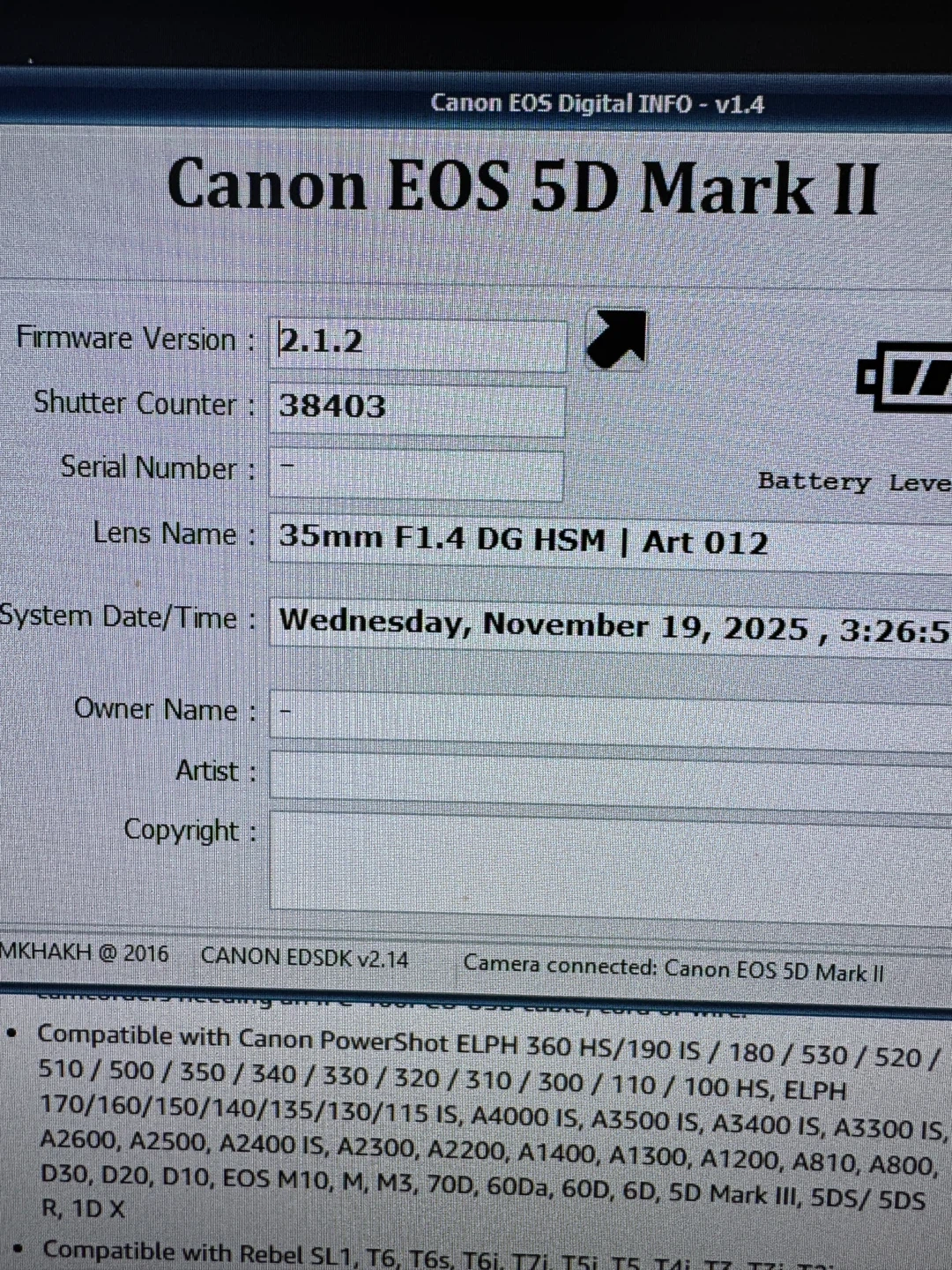 Canon EOS 5D Mark II Camera & EF 85mm f/1.8 Lens