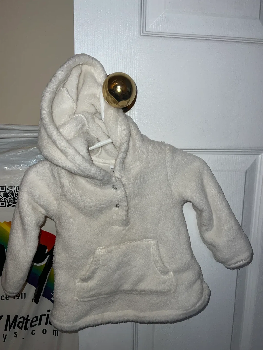 White Fleece Hoodie