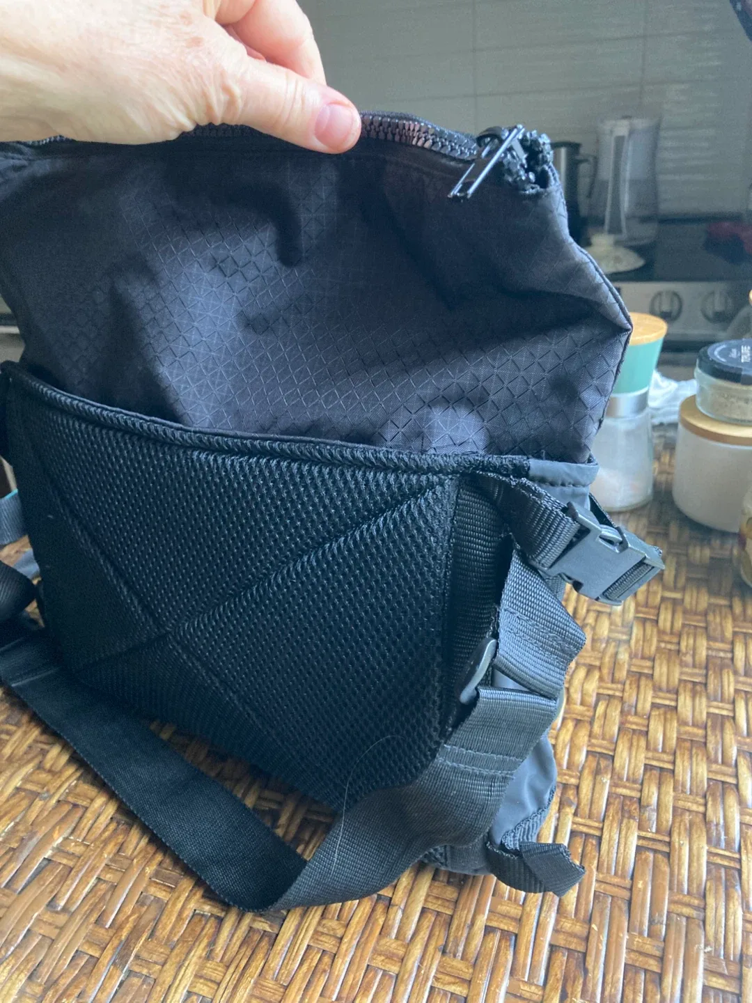 H&M Black Nylon Fanny Pack Bag image indicator(3)