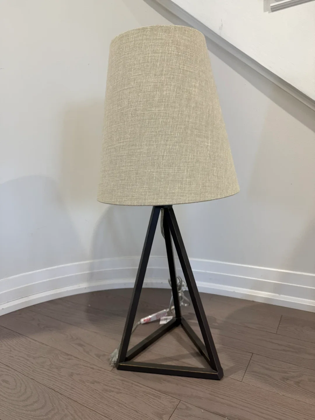 Modern Table Lamp with Beige Shade