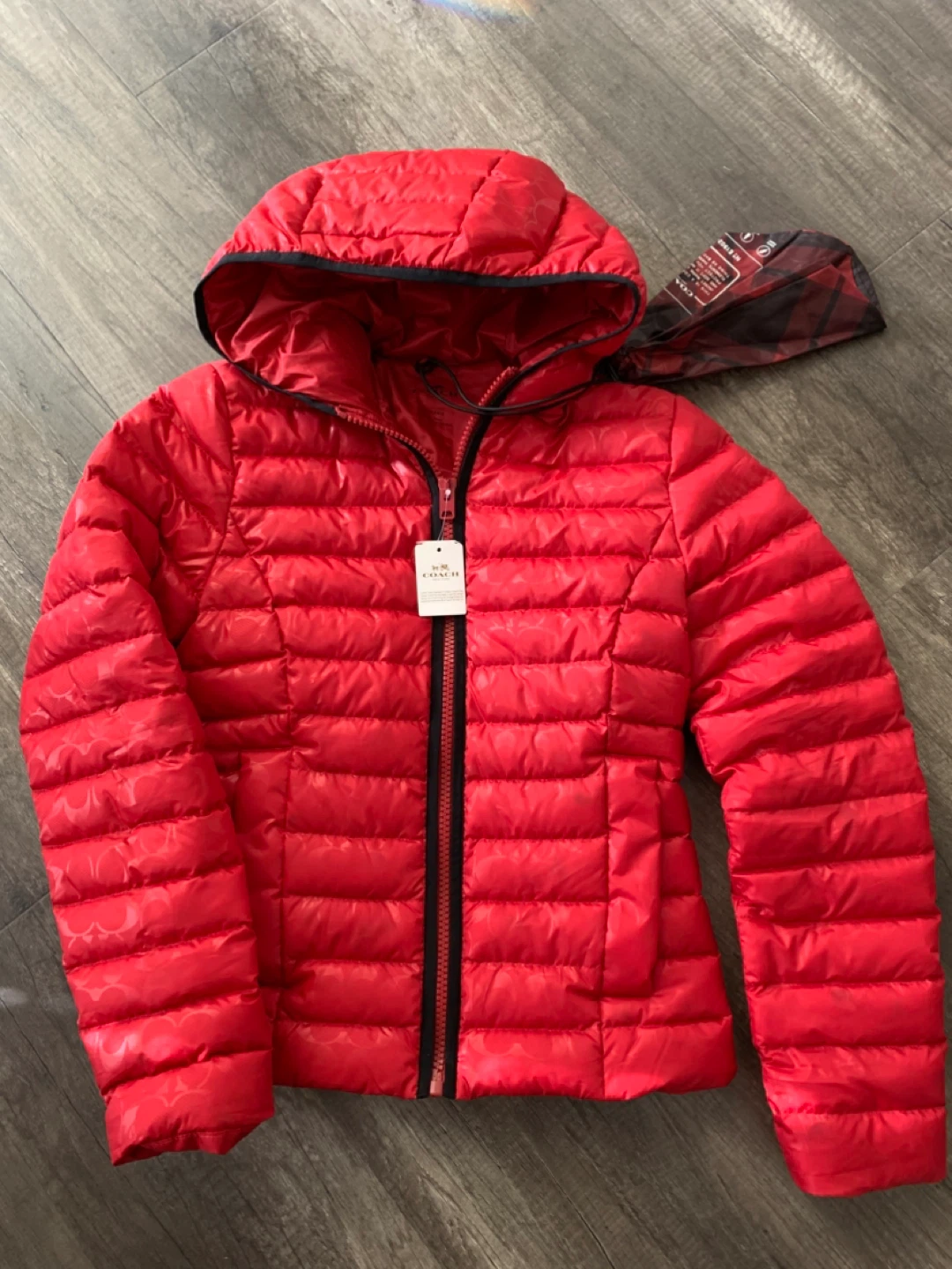 Brand New Coach F79480 Classic Red Puffer Jacket XS