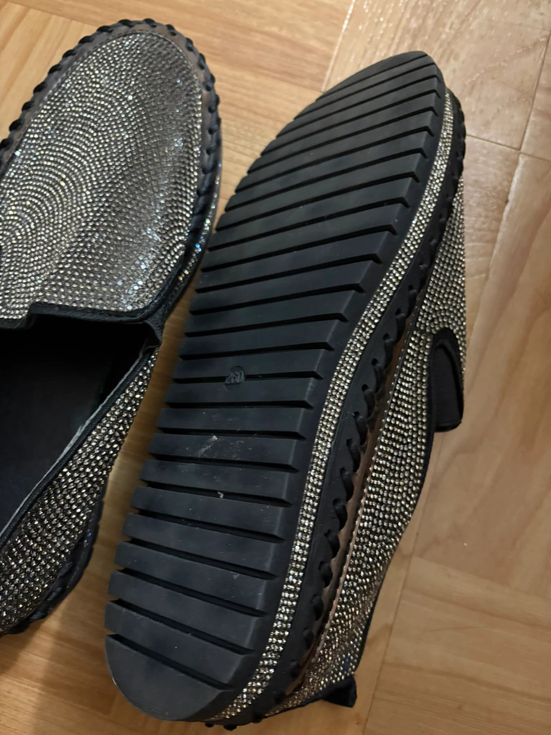 Rhinestone Slip-On Loafers - Size 9 US - photo 4