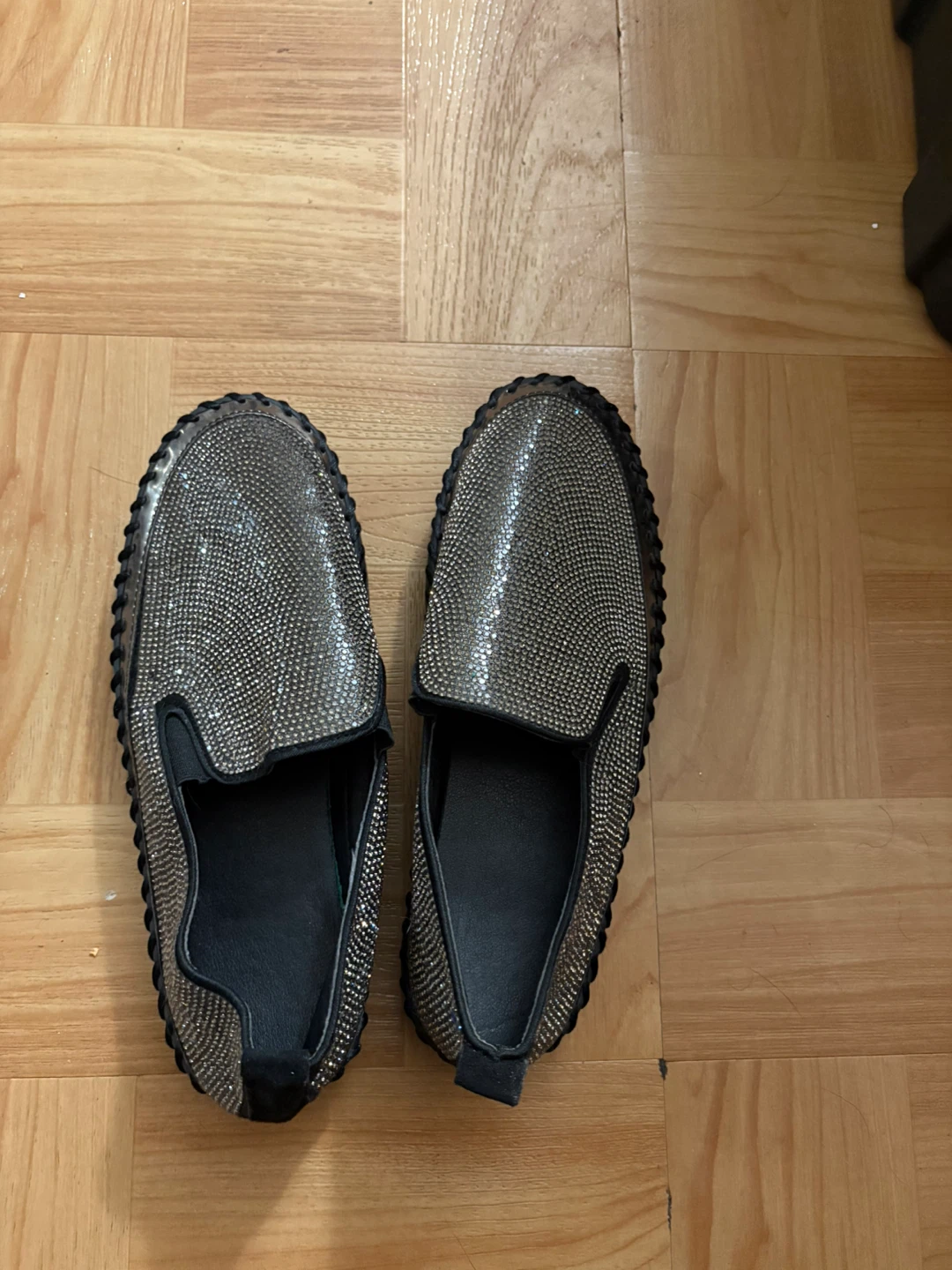 Rhinestone Slip-On Loafers - Size 9 US - photo 5
