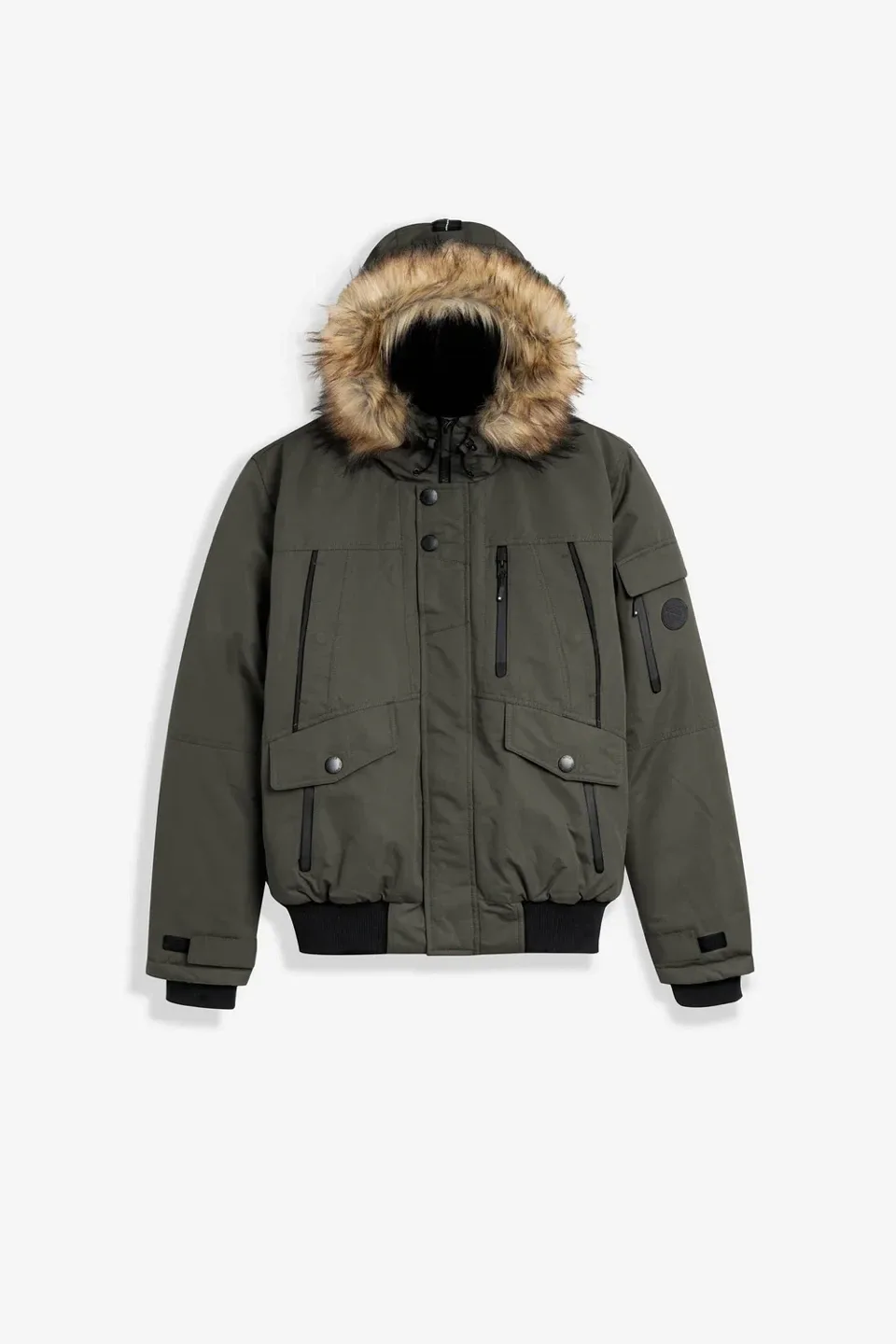 Noize Men's Bomber Jacket - Olive Green