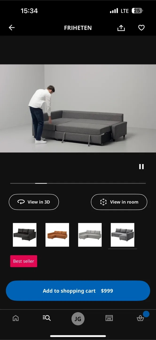 IKEA FRIHETEN Sleeper Sectional Sofa image indicator(8)