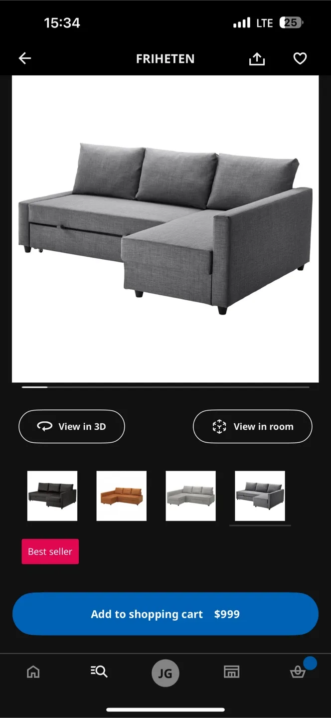 IKEA FRIHETEN Sleeper Sectional Sofa image indicator(7)