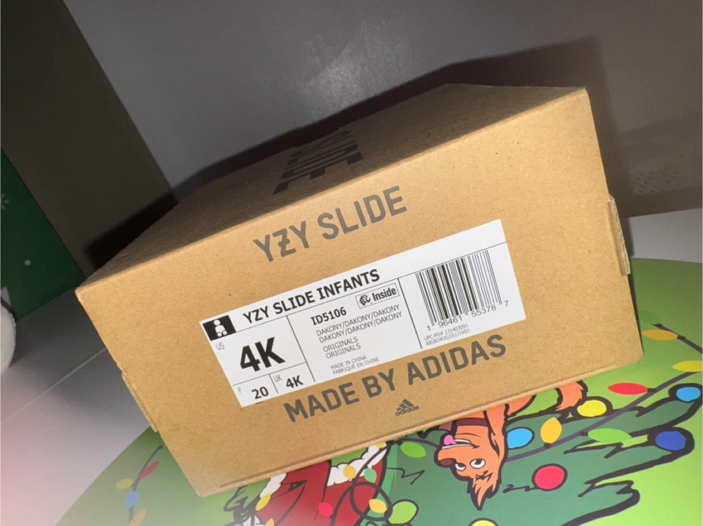 New Adidas YZY Slide Infants Size 4K