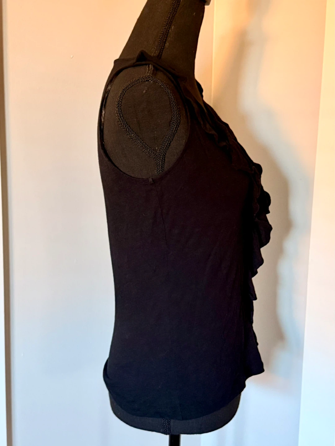 Michael Kors Black Ruffle Tank Top - Size S - photo 3