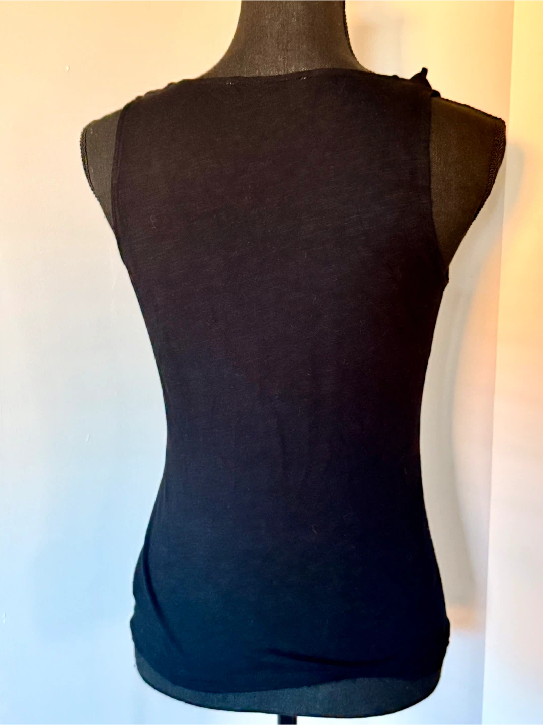 Michael Kors Black Ruffle Tank Top - Size S - photo 4