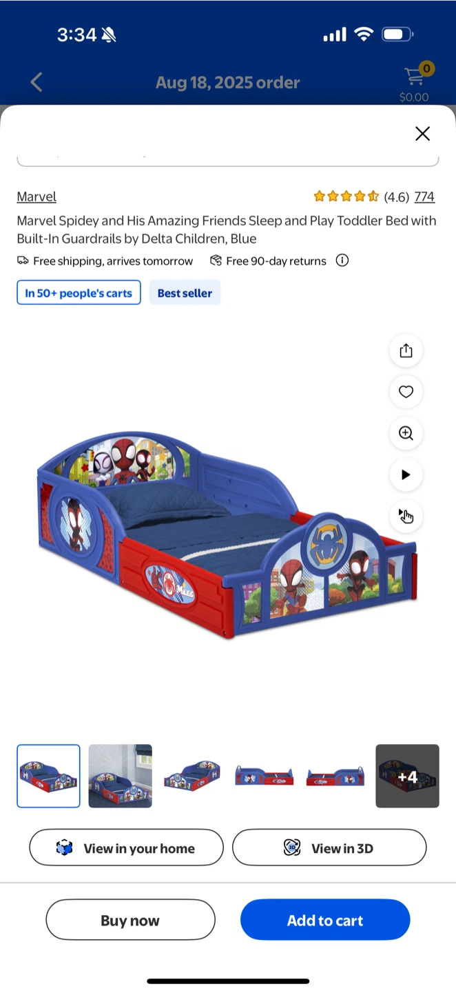 Marvel Spidey Sleep and Play Toddler Bed - photo 3