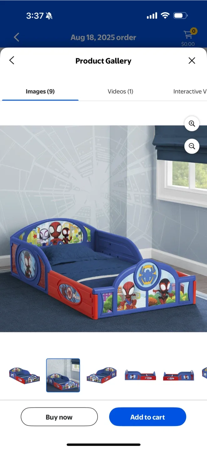 Marvel Spidey Sleep and Play Toddler Bed