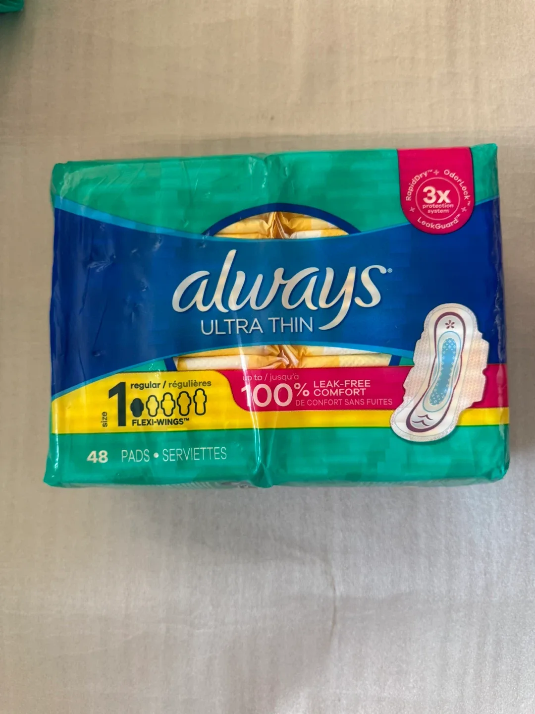 4 Packs Always Ultra Thin Regular Pads ($7.00 Each/Sealed) image indicator(4)