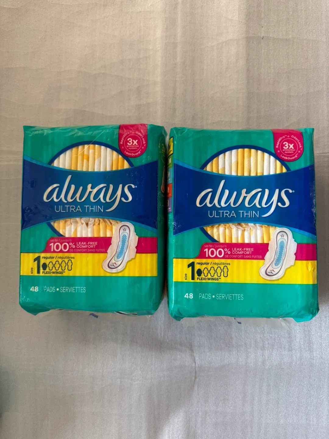 4 Packs Always Ultra Thin Regular Pads ($7.00 Each/Sealed) image indicator(2)