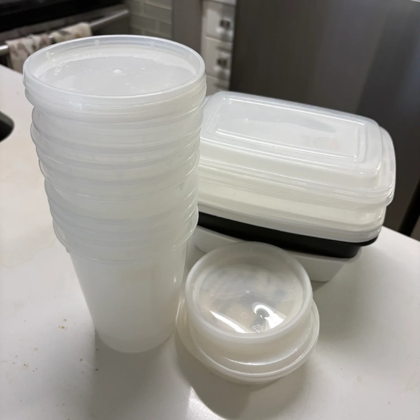 Plastic takeout containers