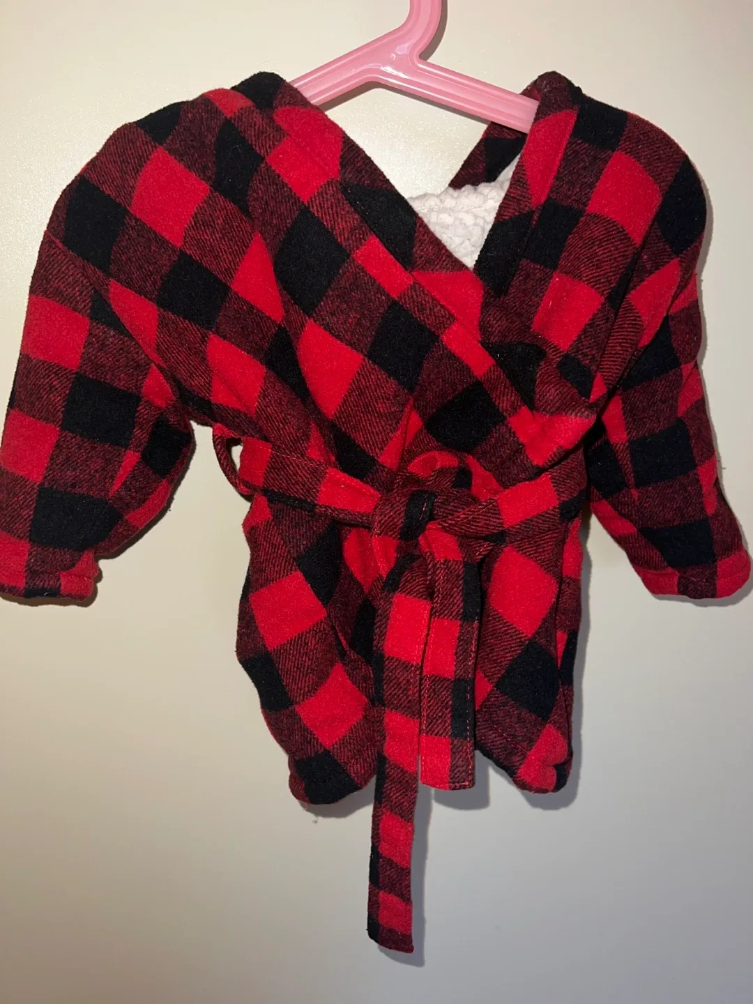 Red & Black Plaid Baby Robe