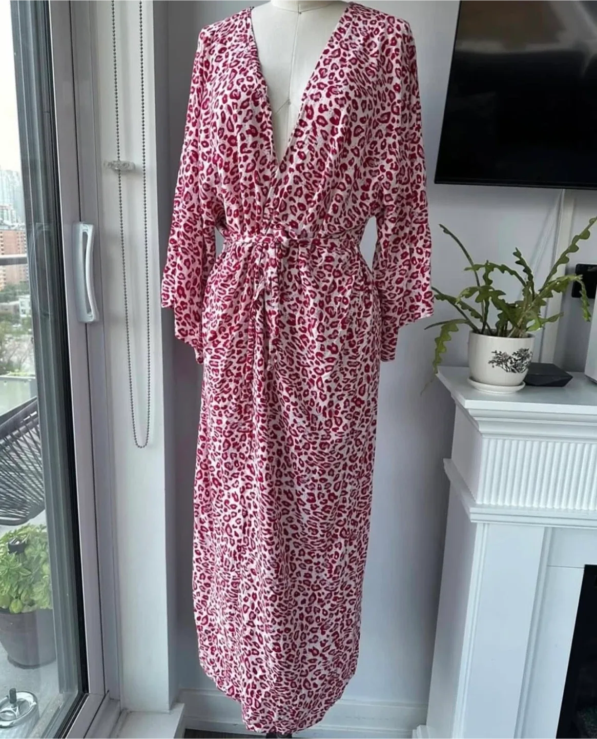 Leopard print robe - one size
