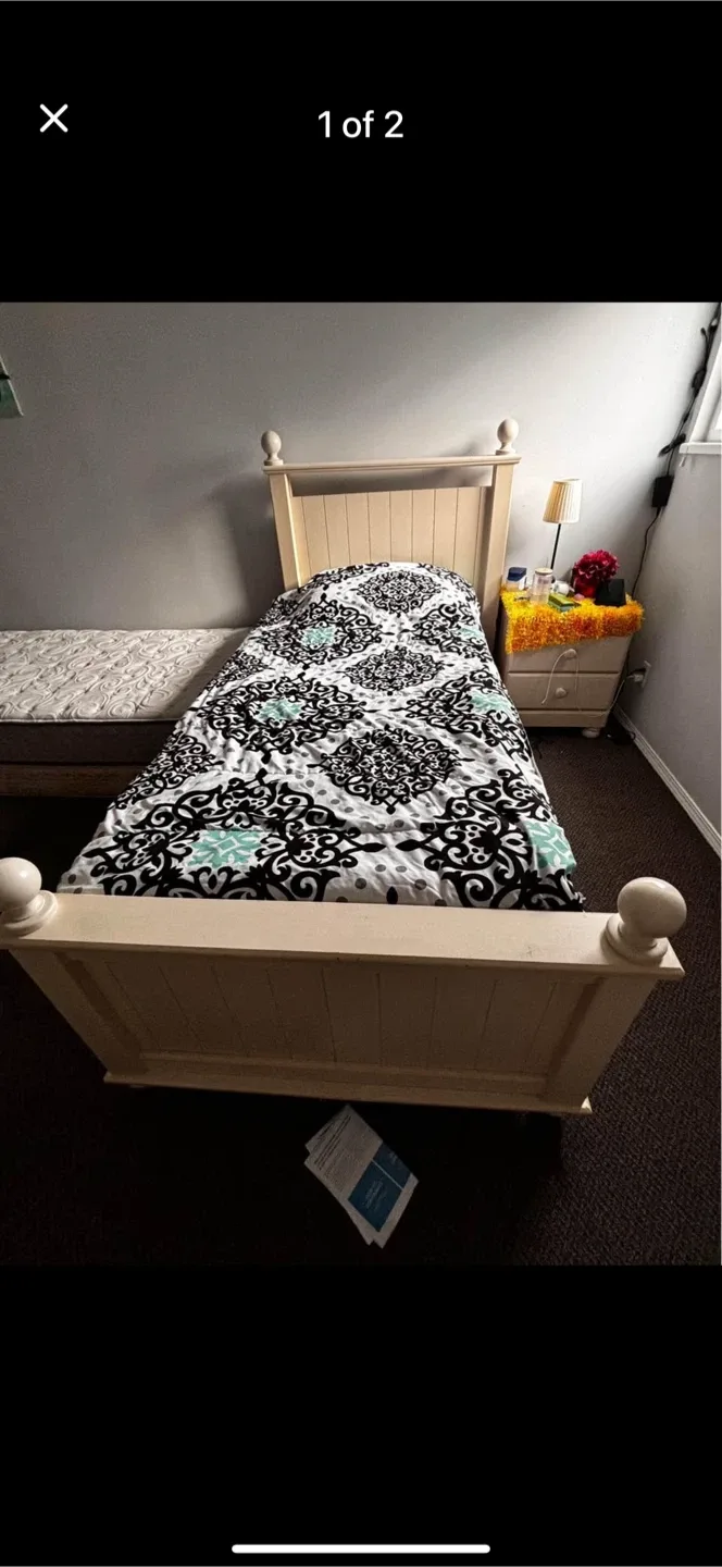 Twin Size Bed Frame - Light Wood