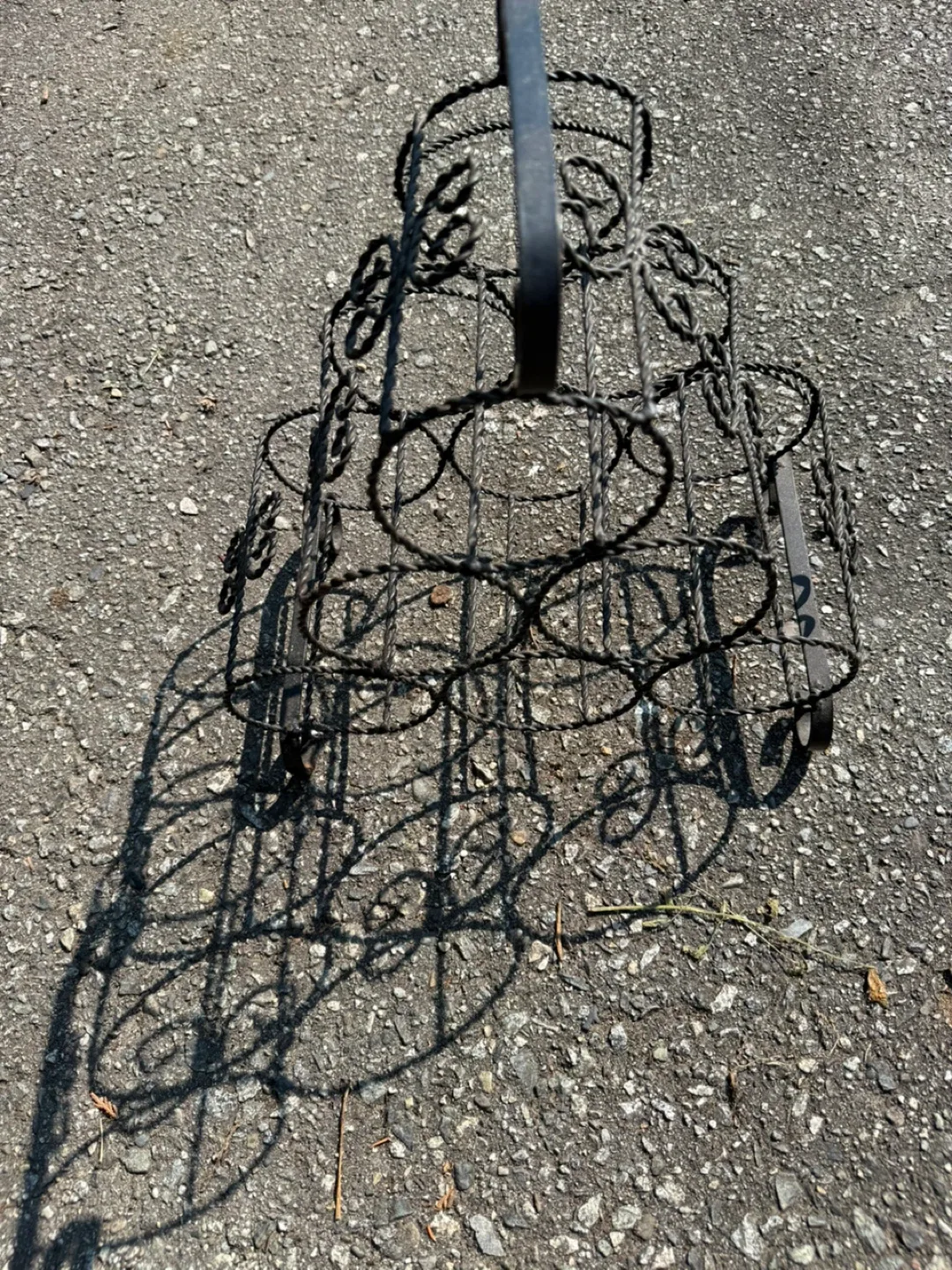 Black Metal Wine Rack